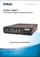 Swann DVR4-1000 SW242-DU2 Operating Instructions Manual