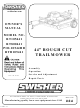 Swisher POL10544HD Owner's Manual