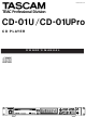Tascam CD-01 U Owner's Manual