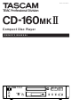 Tascam CD-160MK Owner's Manual
