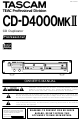 Tascam CD-D4000 MKII Owner's Manual