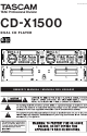 Tascam CD-X1500 Owner's Manual