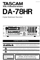 Tascam DA-78HR Owner's Manual