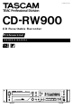 Tascam CD-RW900CD Owner's Manual