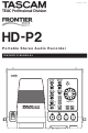 Tascam HD-P2 Owner's Manual