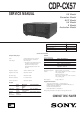 Sony CDP-CX57 Service Manual