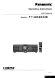 Panasonic PT-AE2000E Operating Instructions Manual