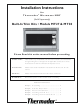 Thermador MT27, MBY Installation Instructions Manual