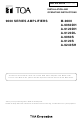 Toa A-9060DH Installation And Operating Instructions Manual