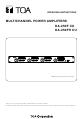 Toa DA-250F CU Operating Instructions Manual