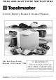 Toastmaster Corner Bakery 1170X Use And Care Manual