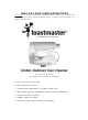 Toastmaster 2246MEX Use And Care Manual