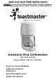 Toastmaster TCM10DW Use And Care Manual