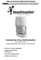 Toastmaster TCM10DWCAN Use And Care Manual
