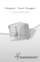 Toastmaster Chopster 1118 Use And Care Manual