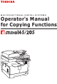 Toshiba e-studio 165 Operator's Manual