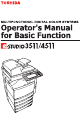 Toshiba E-STUDIO E-Studio 3511 Operator's Manual