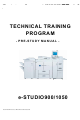 Toshiba E-STUDIO900 Technical Training Manual