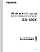 Toshiba SD-100X Owner's Manual