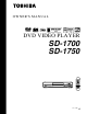 Toshiba SD-1700 Owner's Manual