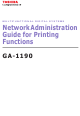 Toshiba Multifunctional Digital System GA-1190 Network Administration Manual