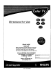 Philips 32PT830H Directions For Use Manual