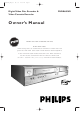 Philips DVDR600VR/37B Owner's Manual