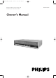 Philips DVP620VR/78 Owner's Manual