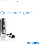 Philips SA011108S/02 Quick Start Manual