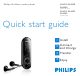 Philips SA4345/02 Quick Start Manual