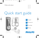 Philips SA4127/02 Quick Start Manual