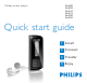 Philips SA4025/02 Quick Start Manual