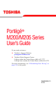 Toshiba M200/M205 User Manual