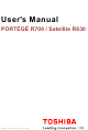 Toshiba Portege R700 User Manual
