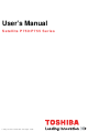Toshiba Satellite P750 Series User Manual