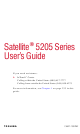 Toshiba Satellite 5205 Series User Manual