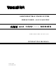 Toshiba 1500 Plus Series Operation Manual