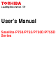 Toshiba Satellite P750 Series User Manual
