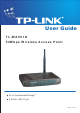 TP-Link 54Mbps Wireless Access Point TL-WA501G User Manual