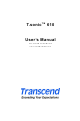 Transcend 610 User Manual