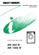 Tricity Bendix AW 1000 W Operating & Installation Instructions Manual