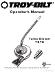 Troy-Bilt TBTB Operator's Manual