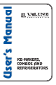 U-Line Refrigerator/Ice-Maker Combos User Manual