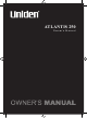 Uniden ATLANTIS 250 Owner's Manual