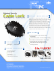 Vantec Notebook Security Cable Lock NBL-S100 Specifications