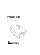 VeriFone Printer 900 Installation Manual