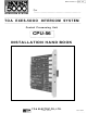 Toa CPU-56 Installation Handbook