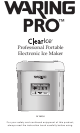 Waring CLEARICE WIM30 User Manual