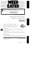 Weed Eater 545117523 Instruction Manual