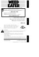 Weed Eater 952711474 Instruction Manual